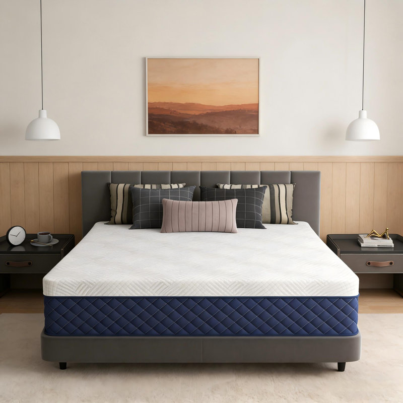 34cm Medium Gel Memory Foam Pocket Sprung 3000 Mattress with Removable Washable Cover, Super King (6')