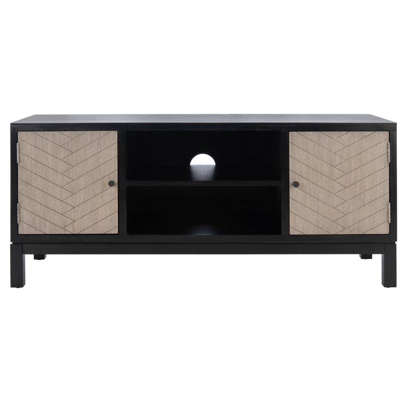 Meuble télé pour téléviseur de 43 po ou moins Lindhilde, Noir / gris
