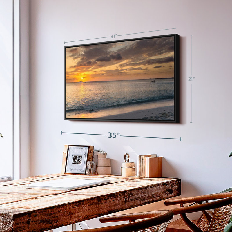 «Seven Mile Beach Scenery», reproduction sur toile, H 21 po x l 31 po