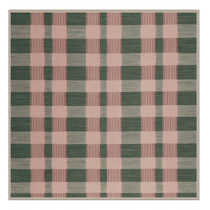Tapis rose lavable à la machine, Carré 4 pi