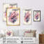 «Sharonda Pink and Purple Rose Design», reproduction sur toile-406376999-406376996