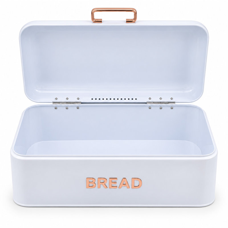 Bread Bin & Canister Sets Steel Canister, White/Gold