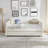 Daybed with Trundle Upholstered Tufted Sofa Bed, Boucle Fabric, Beige (83"x29.5")-911252267