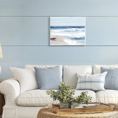 Abstract Waves on Shore Wall Plaque, design by LSR Creative Studio