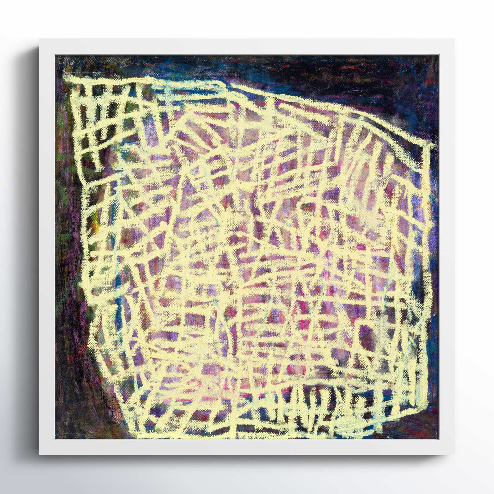 Night Light by Stephanie Dennis, 16" H x 16" W  x 1.25" D, White