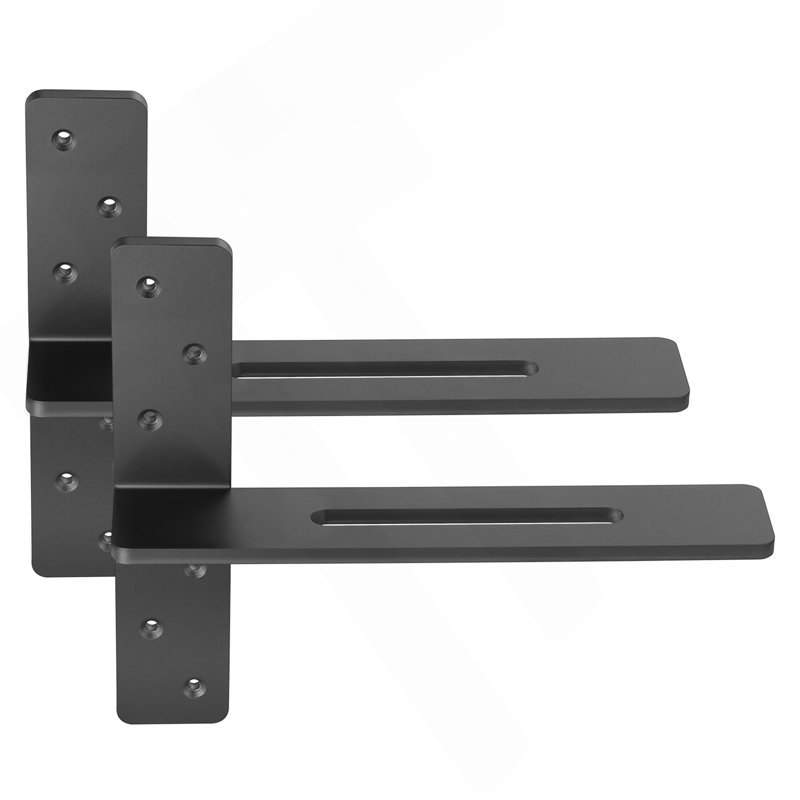 2 Pcs Shelf Brackets 14 Inch / 355.6 Mm Heavy Duty Floating Shelf Brackets, 4.8" H x 15.55" W x 14.53" D
