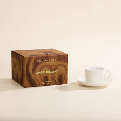 Bougie parfumée Cappuccino, bougie en forme de tasse à café de 5,64 oz