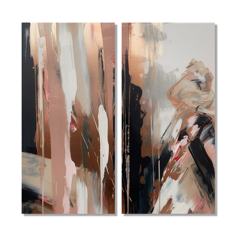 «Brown and Black Beyond Boundaries I», art mural moderne sur toile orange, 40" H x 40" W, Wrapped Canvas, Does Not Apply
