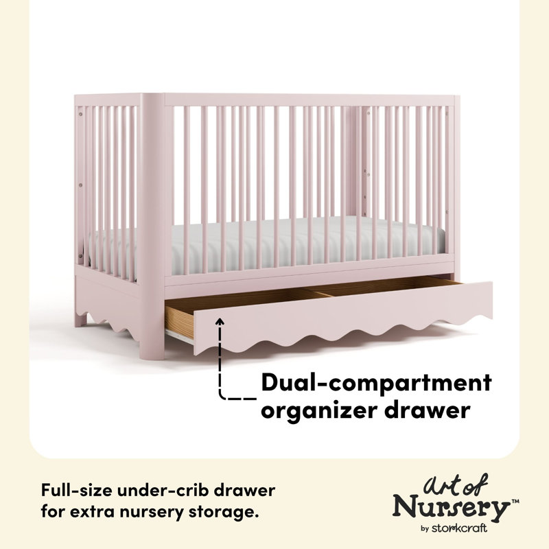 Storkcraft Casablanca Deluxe 5-In-1 Convertible Crib, Blush