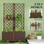 Boîte à fleurs d'extérieur élégante, lit de jardin surélevé mobile, brun-1603492151