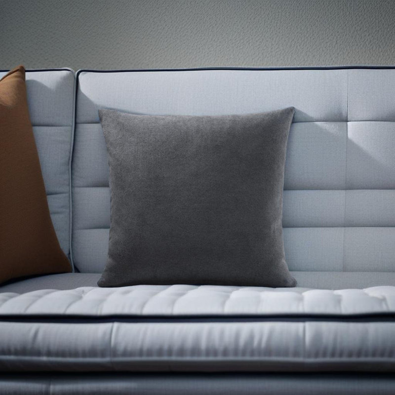 Velvet Feel Chenille Scatter Cushion Cover, Slate, 45 cm x 45 cm