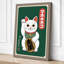 Lucky Cat Japandi - Wrapped Canvas-686619838-686619830