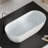 KAKUSIGA 63 inch Freestanding Tub Solid Surface Stone Resin Soaking Bathtub