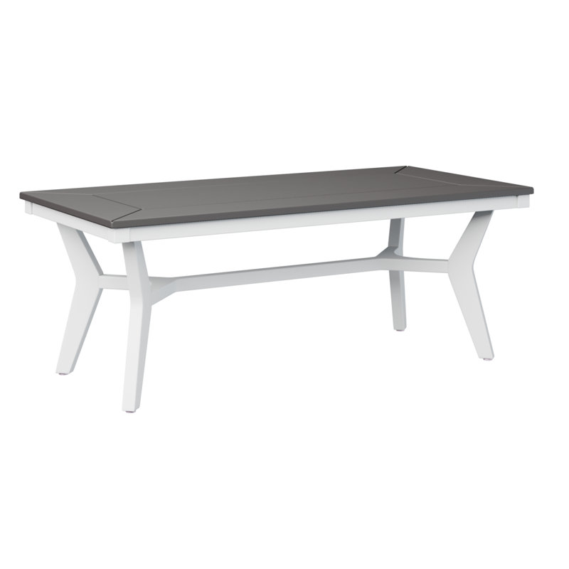 Berlin Gardens Mayhew Rectangular Coffee Table, Smoke Gray