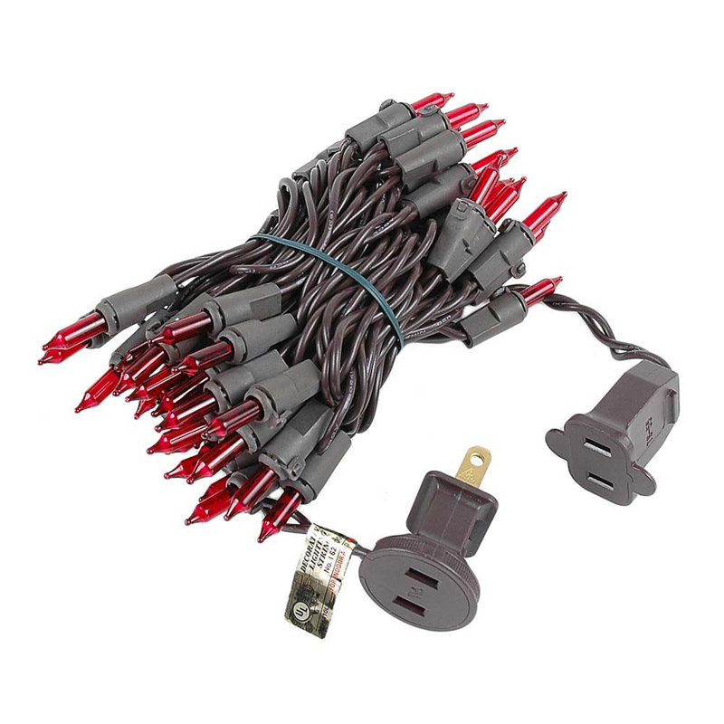 Mini-chaîne pour l’extérieur 11'50 ampoules Pirtle, rouge, Brun