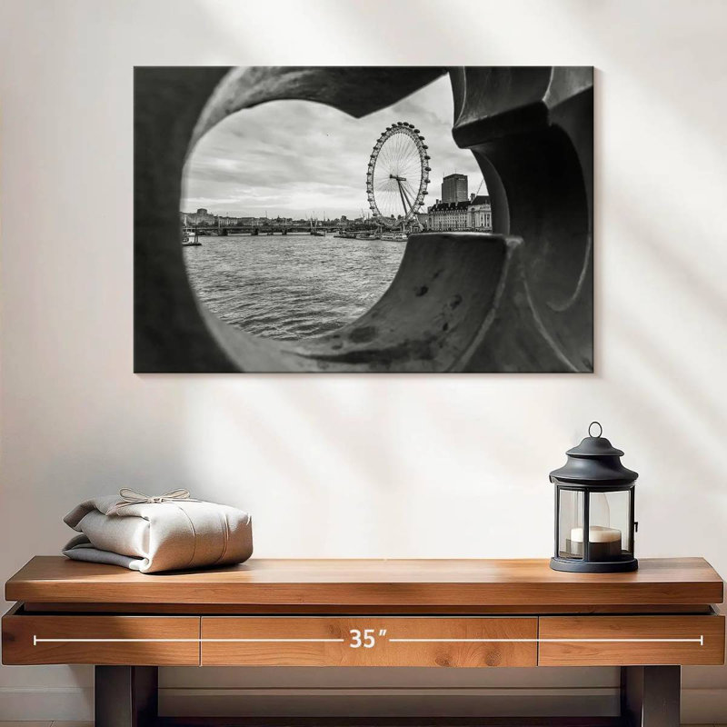 Rorry View Of London Attractions, 32" H x 48" W