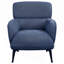Chaise d'appoint bleue avec pieds en métal