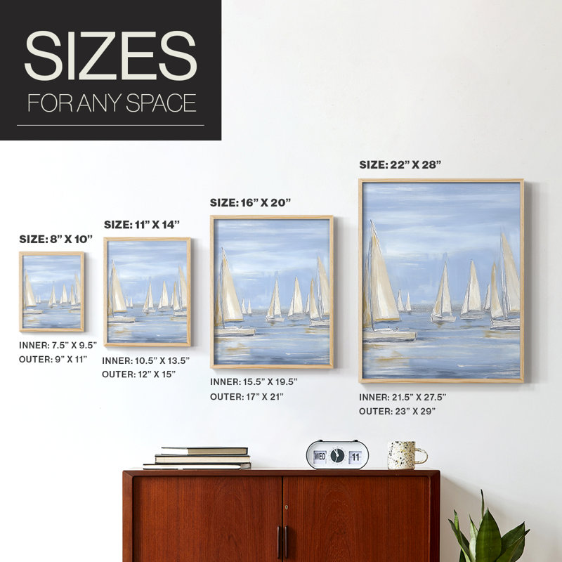 NAUTICAL Series II, reproduction encadrée - bois massif, Naturel, H 30 po x l 24 po