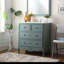 Meuble-lavabo sur pied Benton Collection 34 pouces, style cottage, bleu vintage vieilli, modèle Daleville, lavabo simple, dessus en marbre blanc, entièrement assemblé-31821473
