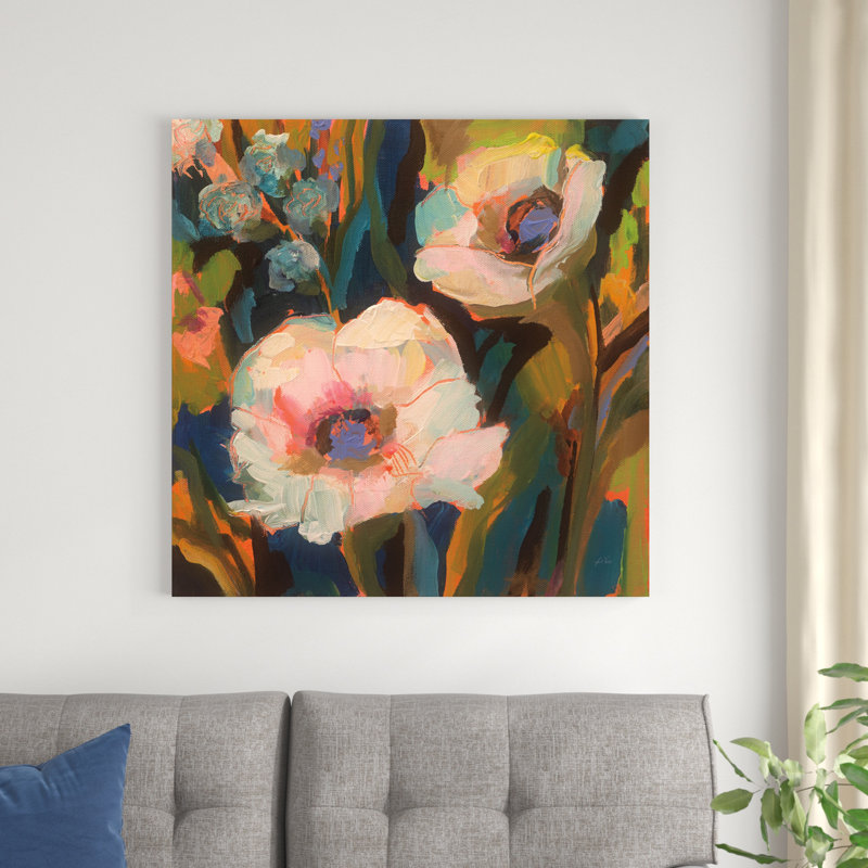 " Dances " by Jeanette Vertentes Painting Print, 36" H x 36" W x 1.25" D