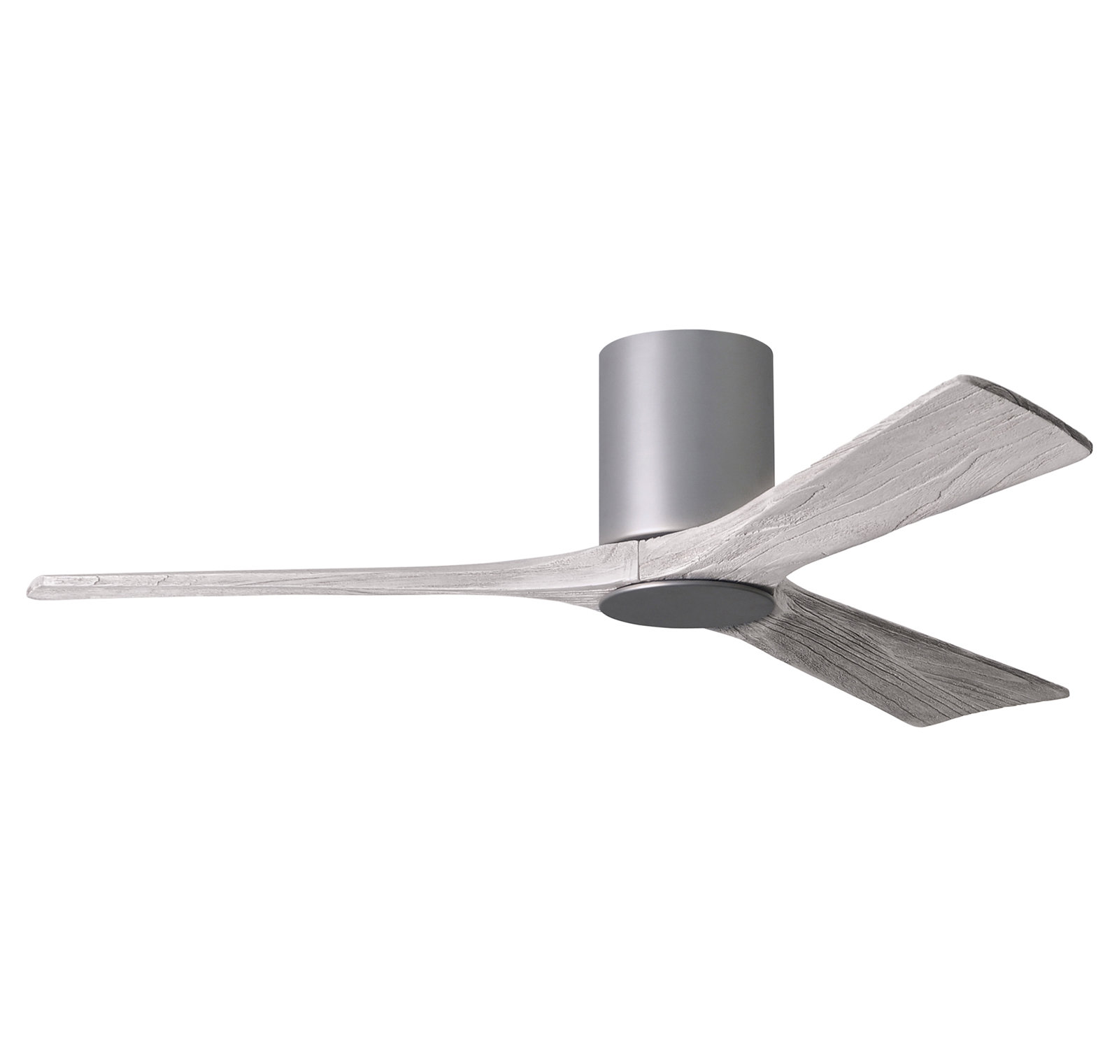 Olivier 3 Blade Ceiling Fan with LED Light Kit, Brushed Nickel, Barn Wood Tone, 52"