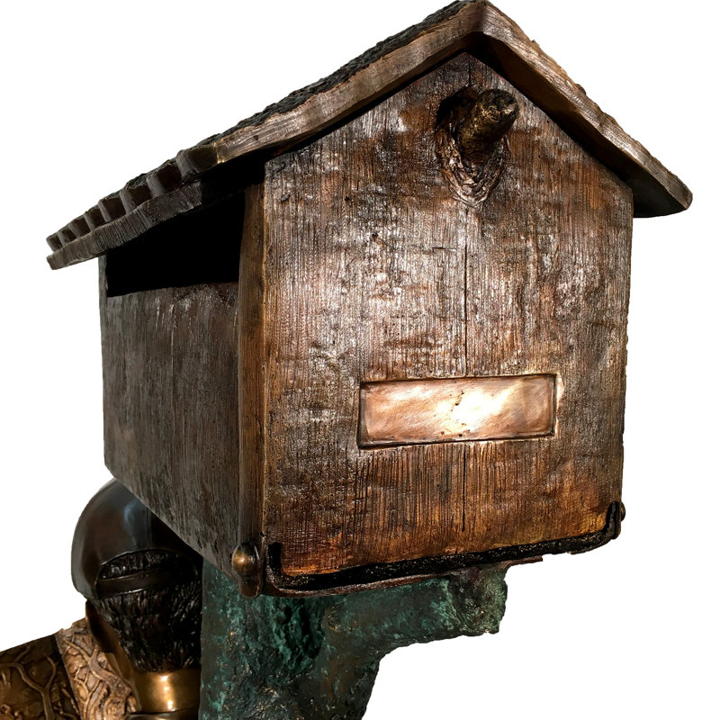 Dog Yorkshire Terrier Bronze Garden Statue