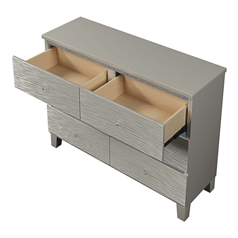 Commode double 6 tiroirs avec miroir Kawena