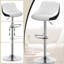 Swivel Upholstered Adjustable Height Counter Stool with Metal Frame-100603649