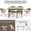 Ensemble de 6 chaises de patio empilables avec ensemble de table extensible
