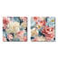 Motif de charme victorien bleu et beige - ensemble de collage floral carré de 2-101850945-101850951