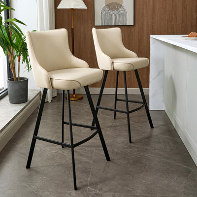 Chaise d'appoint blanche à dossier solide (ensemble de 6)