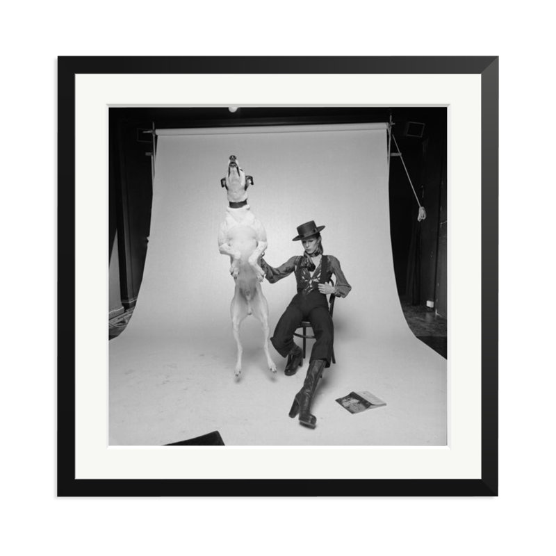 David Bowie Diamond Dog, 25" H x 25" W, Black