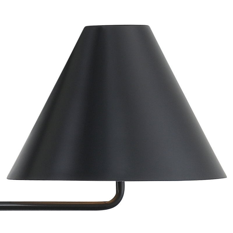 Lustre linéaire moderne à 4 lumières Kinston, Noir