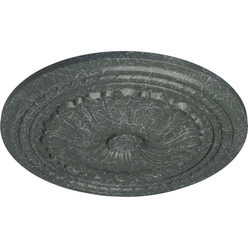 20 médaillons de plafond Alexa de 20 1/2 po x P 1 7/8 po (convient aux auvents jusqu'à 2 7/8 po), Craquelure vert athénien