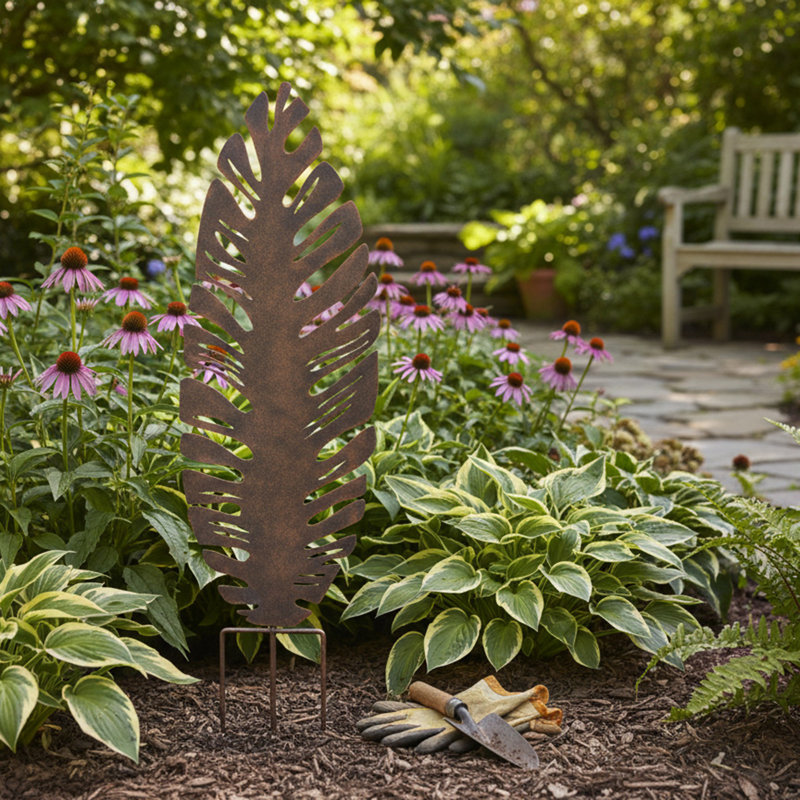 Metal Leaf Garden Stake