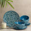 12-Piece Ceramic Dinnerware Set-La La Mandala Blue