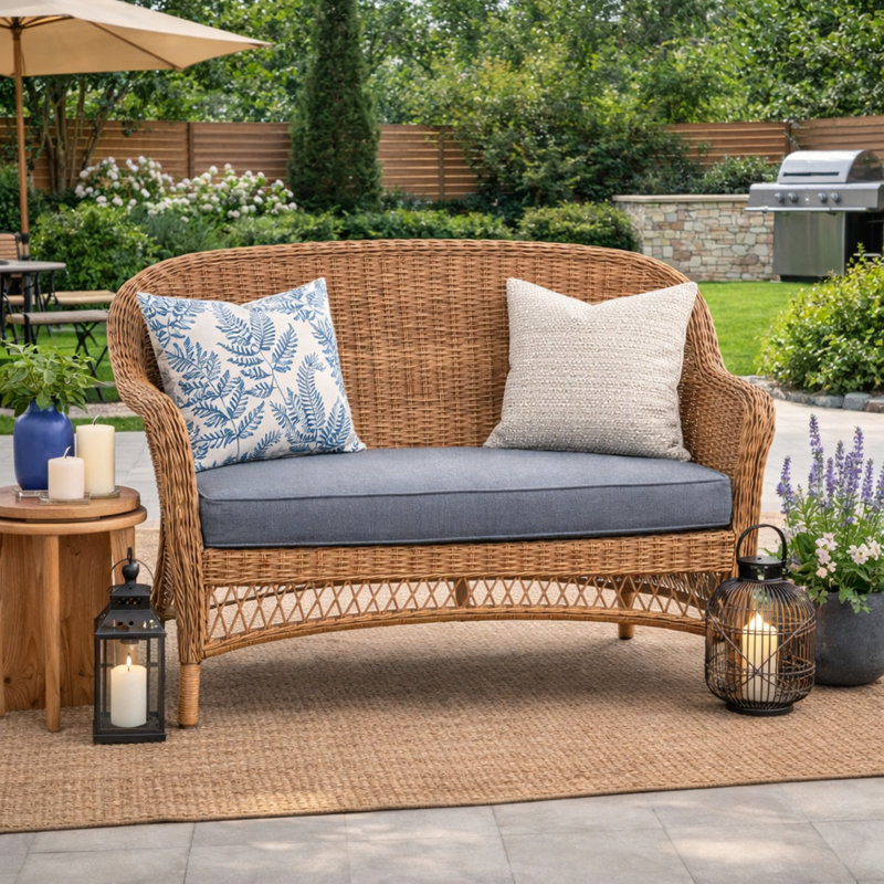 Coussin causeuse en oléfine - gris foncé, Gris foncé
