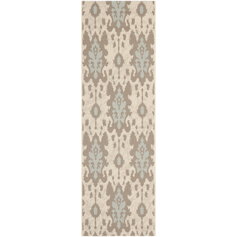 Tapis intérieur / extérieur beige Arneshia, Tapis de couloir 2 pi 7 po x 8 pi 2 po