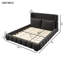 Grand lit plateforme tapissier avec 2 coussins, noir-723472409-723472415
