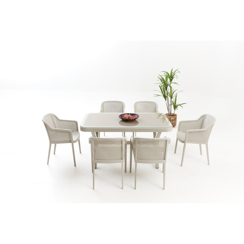 Blizzard 6 - Person Patio Dining Set with Rectangular Table