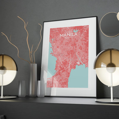 Manille, carte de la ville, impression