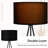 Hugibert 59.02'' Matte Tripod Floor Lamp