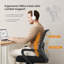 Fauteuil de direction de bureau à domicile, fauteuil de bureau ergonomique pivotant à dossier moyen en maille avec support lombaire confortable, accoudoirs confortables pour la chambre à coucher, bureau-124511644-124511646