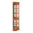 Oak Corner Cabinet With 5 Shelf Formation And Curio 5-Shelf Lighting, Oak Texture-480498856