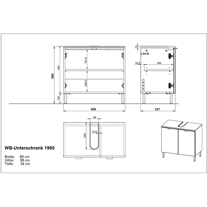 Anastice Under Sink Cabinet