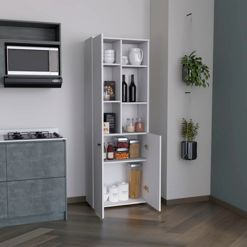 Armoire de cuisine 2 portes Grace - noir, Noir