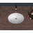 16.5"X13.4"  Ceramic Oval Undermount Bathroom Sink With Overflow