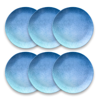 Oceanic Ombre Salad Plate, 8.5",Melamine,Set Of 6