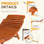 Chaise longue simple pliable en acacia Judner