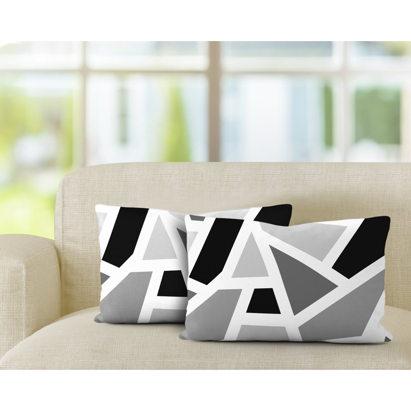 Coussin carré intérieur / extérieur Marion, Noir